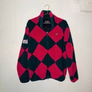 Rowing Blazers Harlequin Deep Pile Sherpa Jockey Fleece Large Unisex